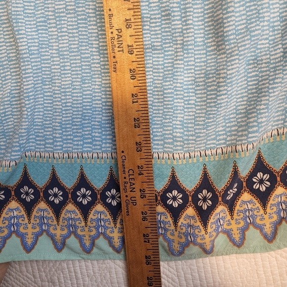 J. Jill Blue Green Shirt Rayon Size Small - Picture 4 of 8